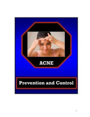 Acne. Prevention and control